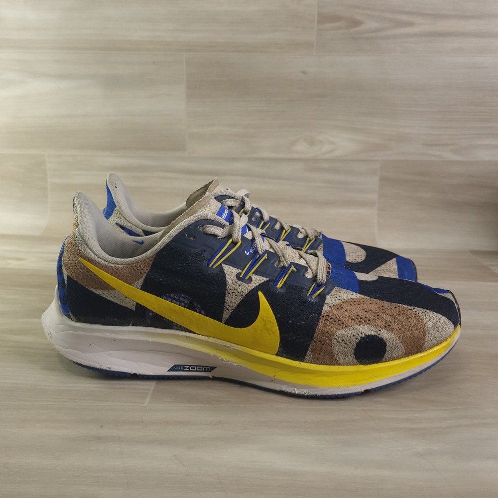 Nike Air Zoom Pegasus 36 Cody Hudson Mens Size 9 Blue Yellow Geometric Runner